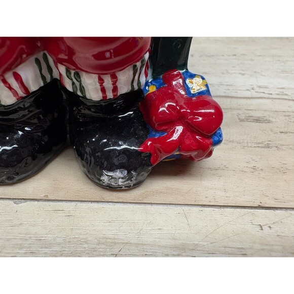 Traditions Hand Painted Porcelain Decorative Trinket Box Santa Claus - Picture 6 of 16